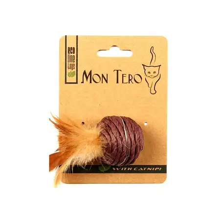 Купить Мон Теро игрушка ЭКО для кошки "Шар" с кошачьей мятой (фиолетовый)
