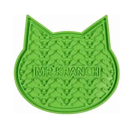 Купить mr.kranch Лизательный коврик для медленного поедания, зеленый на присосках, для собак и кошек