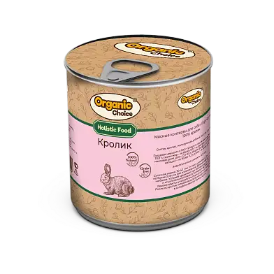 Organic Сhoice консервы 100 % кролик для собак