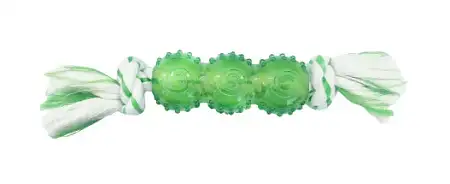 Купить canineclean игрушка для собак Палочка с ароматом мяты, из синтетической резины с канатом, зеленая